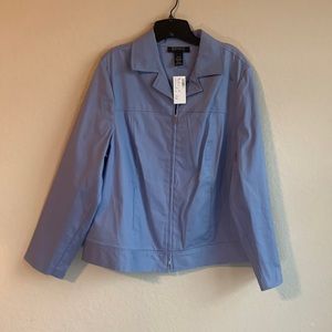 Lane Bryant women’s plus size blue jacket with zip up front